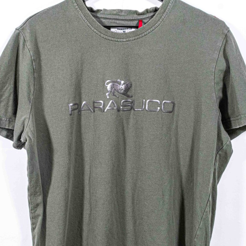 Parasuco Jeans Logo Spell Out T-Shirt XL Y2K Streetwear Hip Hop Skate